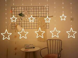 Гірлянда світлодіодна від мережі штора Зірки Y-0103WW 19703 1.5х2.5 м теплий жовтий