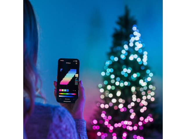 Гірлянда Twinkly Smart LED Dots 200 RGB LED Lights String, прозорий дріт, Plug, IP44 10м (TWD200STP-TEU) - Фото 2