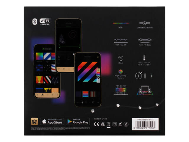 Гірлянда Twinkly Smart LED Dots Lights RGB 200 Gen II, IP44, 10м, прозорий (TWD200STP-BEU) - Фото 5