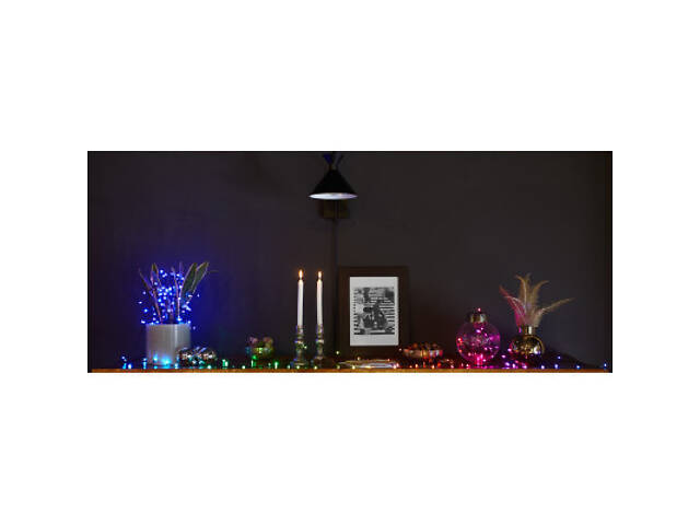 Гірлянда Twinkly Smart LED Strings RGB 250, BT + WiFi, Gen II, IP44 кабель че (TWS250STP-BEU) - Фото 4