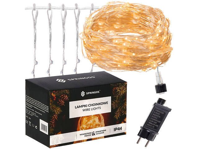 Гірлянда водоспад (штора) Springos 2 x 2 м 400 LED CL0097 Warm White - Фото 1