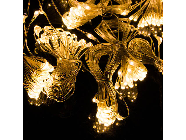 Гірлянда водоспад (штора) Springos 2 x 2 м 400 LED CL0097 Warm White - Фото 2