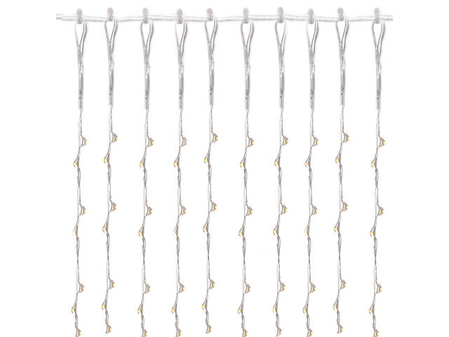 Гірлянда водоспад (штора) Springos 2 x 2 м 400 LED CL0097 Warm White - Фото 4