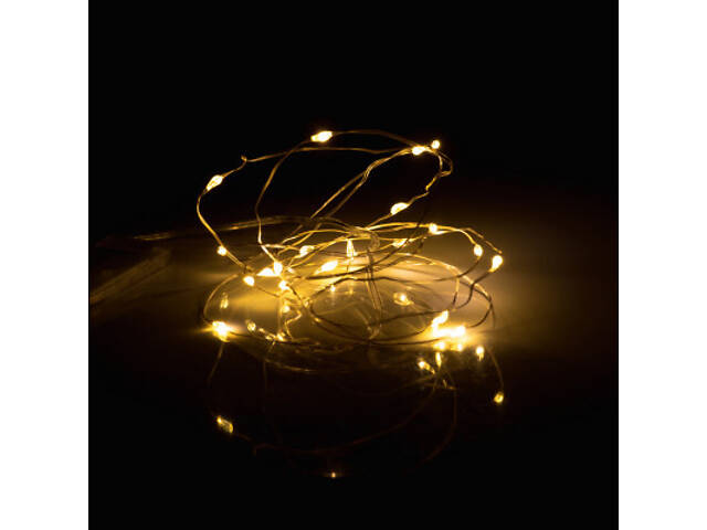 Гірлянда YES! Fun Нитка на мідному дроті 20 LED Тепло-біла 2 м Статична На батарейках (975020) - Фото 3