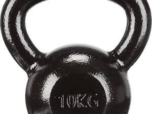 Чугунная гиря Toorx 10 кг с резиновой подставкой Black (KGV-10)