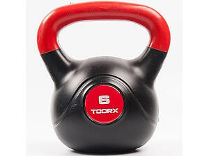 Гиря виниловая Toorx PVC 6 кг Black/Orange (KRP-6)