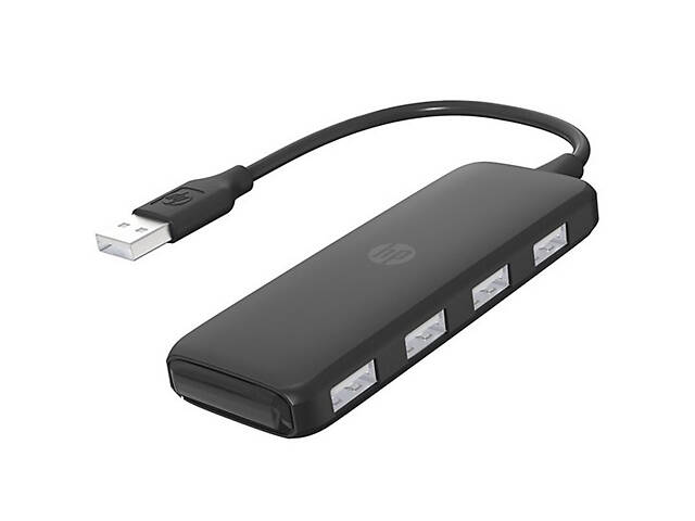 Хаб USB 2.0 -> 4xUSB 2.0 Black HP - Фото 1