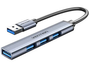 USB-хаб 3.0 - &gt; 1xUSB 3.0/3xUSB 2.0, 0.15м, 5 Гбіт/с, Grey Vention