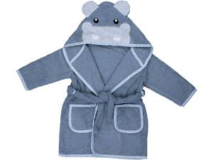 Халат детский Bubaba by FreeON 98/104 BLUE HIPPO