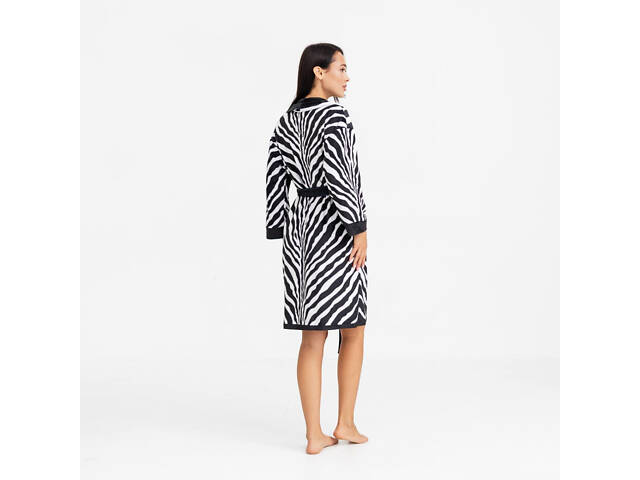 Халат женский из плюшевого велюра эксклюзивный Zebra 18267 L-XL - Фото 3