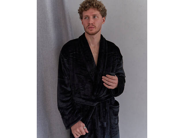 Халат мужской Модельер 25976 44-46 Черный (15132) - Фото 2