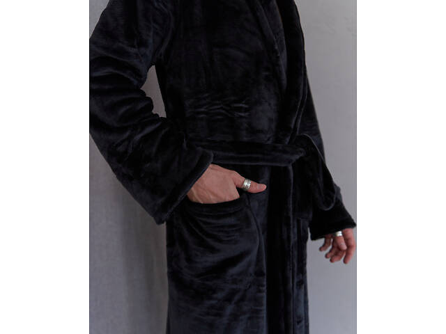 Халат мужской Модельер 25976 44-46 Черный (15132) - Фото 3