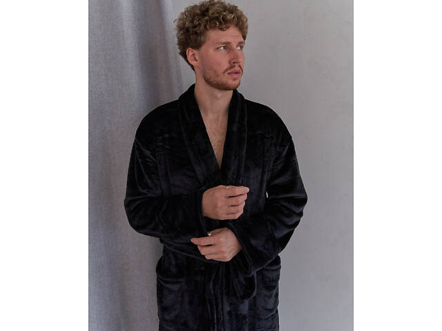 Халат мужской Модельер 25976 44-46 Черный (15132) - Фото 4