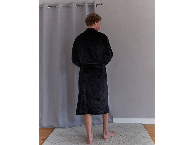 Халат мужской Модельер 25976 44-46 Черный (15132) - Фото 5