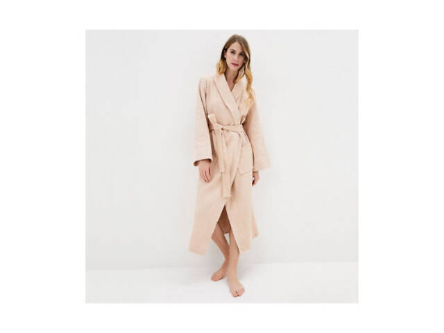 Халат Прованс довгий MACADAMIA бавовняний унісекс розмір L (011435) - Фото 2