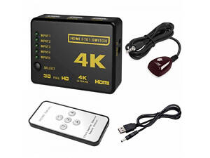 HDMI-переключатель 3D 4k x 2k, 1080P, версия 1.4, 5 x 1 порт, Blister.