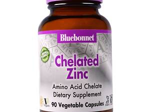 Хелатний Цинк, Albion, Bluebonnet Nutrition, 90 гелевих капсул