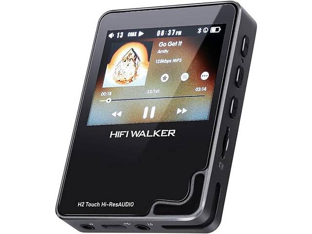HIFIWALKER H2 Touch, MP3-плеєр із високою роздільною здатністю з Bluetooth, DSD Lossless FLAC, з картою пам'яті 64 ГБ,