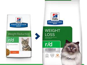 Hills Prescription Diet Feline r/d Chicken (Хиллс ПД Филайн р/д Курица) для котов при ожирении, для похудения 3 кг