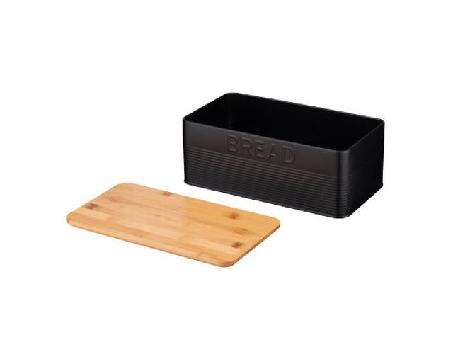 Хлібниця Ardesto Midori 33х18х12см, метал, бамбук, чорний (AR0912BB) - Фото 7