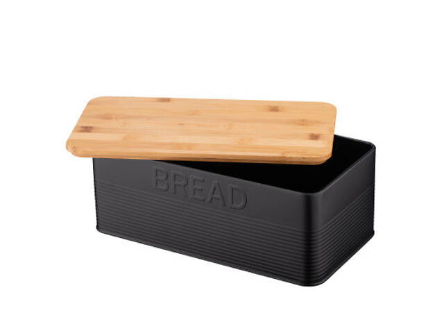 Хлібниця Ardesto Midori 33х18х12см, метал, бамбук, чорний (AR0912BB) - Фото 8