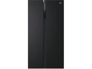 Холодильник Haier SBS, А++, NF, инвертор, дисплей, черный (HSR3918ENPB)