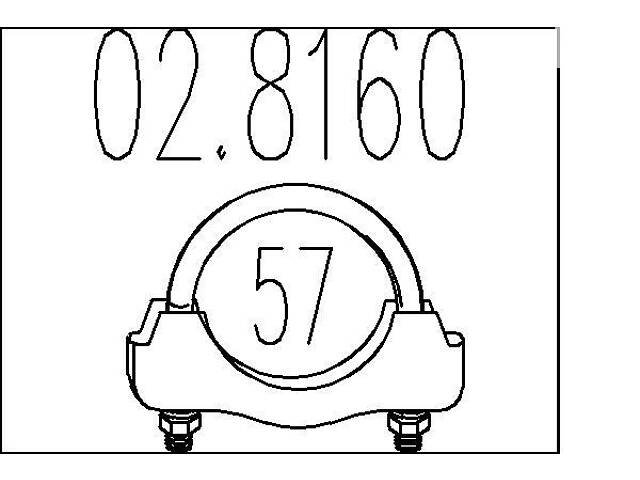 Хомут выхлопной системы BMW 3 (E46) / AUDI TT (8N9) 1974-2016 г.