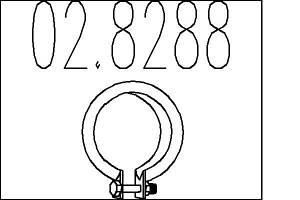 Хомут выхлопной системы PEUGEOT 206 / CITROEN XM (Y4) 1994-2020 г.