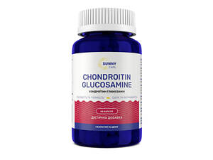 Хондроїтин і глюкозамін, Chondroitin and Glucosamine Powerful, Sunny Caps, 60 капсул