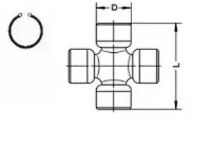 Хрестовина карданного валу (25x63.8mm)