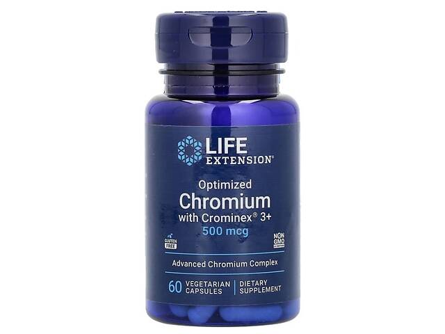 Хром Life Extension Optimized Chromium with Crominex® 3+ 500 mcg 60 vcaps (1086-2023-10-3216) - Фото 1