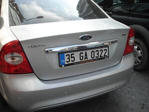 Хром накладка на планку багажника Ford Focus Sd 2005-2010 (нержавеющая сталь)