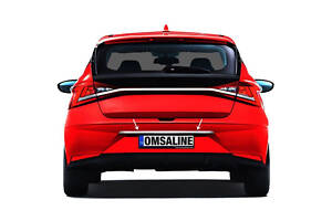 Хром планка над номером OmsaLine (нерж) для Hyundai I-20 2020-2024 рр.