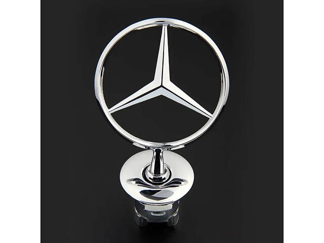 Хромований значок Mercedes RESTEQ — металева емблема на капот автомобіля, автоаксесуар для Мерседес - Фото 1