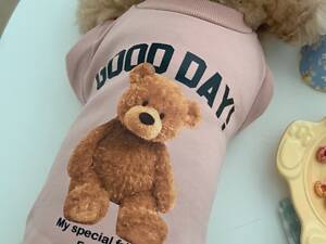 Худі на флісі для собаки Ведмедик 11218 M рожеве