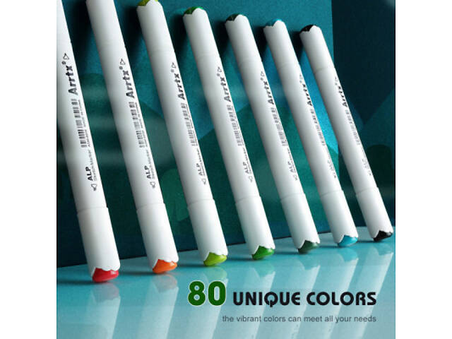 Художній маркер Arrtx Спиртові Alp ASM-0280A 80 кольорів (LC302192) - Фото 2