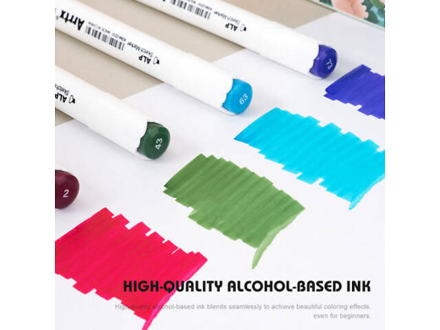 Художній маркер Arrtx Спиртові Alp ASM-0280A 80 кольорів (LC302192) - Фото 4