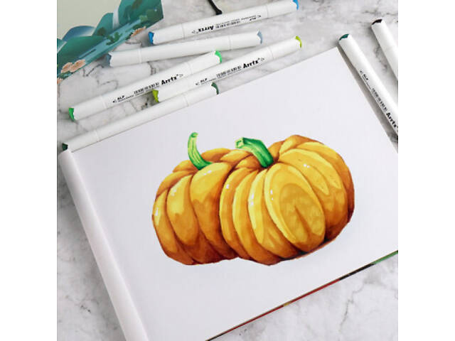 Художній маркер Arrtx Спиртові Alp ASM-0280A 80 кольорів (LC302192) - Фото 7