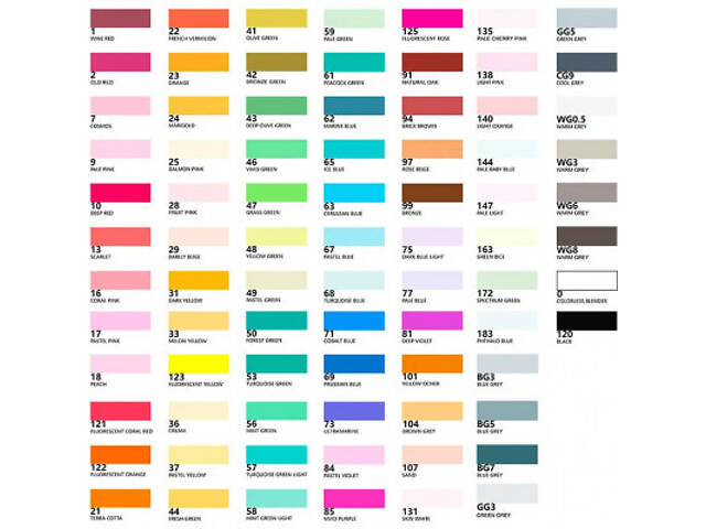 Художній маркер Arrtx Спиртові Alp ASM-0280A 80 кольорів (LC302192) - Фото 8