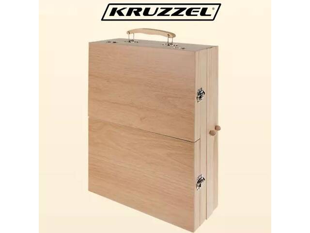 Художній набір для малювання Kruzzel 19179 (83 предмети, дерев'яна валіза, вбудований мольберт) - Фото 10