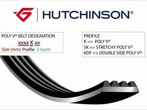 HUTCHINSON 1107 K 6. Ремень генератора (поликлиновый)