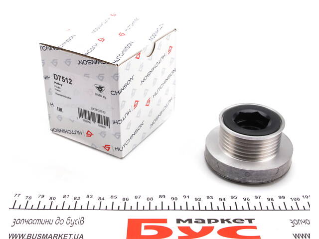 HUTCHINSON D7512 Шків генератора Renault Kangoo 1.5 dCi/1.4/1.6i (6PK) - Фото 1