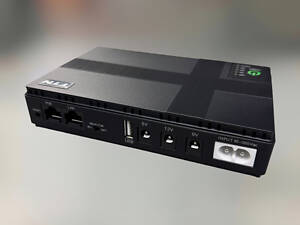 ИБП для роутера Mini DC UPS TTN DC1018P, 10400mAh, 18W, DC 5V/9V/12V, USB, PoE LAN 15V/24V
