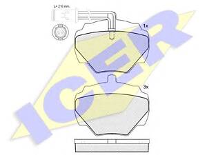 Icer 140702. Комплект гальмівних колодок (дискових)