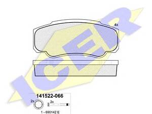 Icer 141524. Тормозные колодки