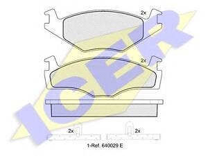 Icer 180460. Комплект гальмівних колодок (дискових)