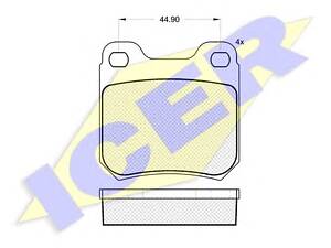 Icer 180692. Комплект гальмівних колодок (дискових)