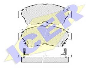 Icer 181005. Комплект гальмівних колодок (дискових)