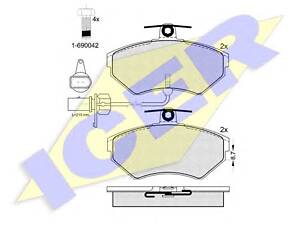 Icer 181157-203. Комплект тормозных колодок (дисковых)