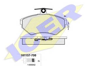Icer 181157700. Комплект тормозных колодок (дисковых)